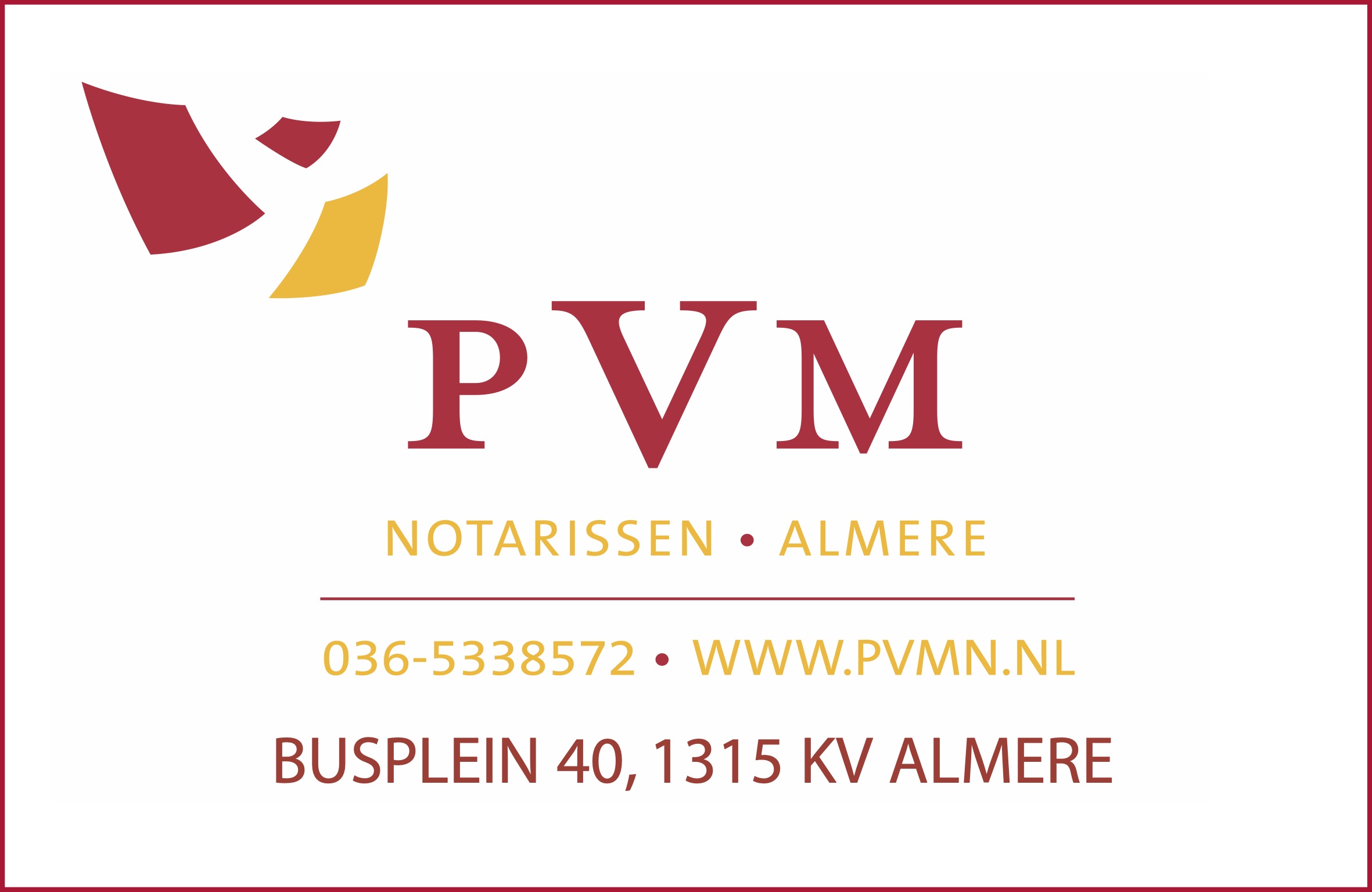 logo Almere met adresvermelding
